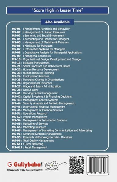MS-68 Management of Marketing Communication and Advertising