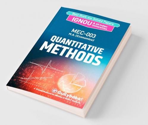 MEC-003 Quantitative Methods