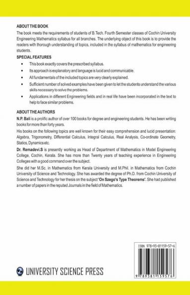 A Textbook of Engineering Mathematics (CUST Kerala) Sem-IV