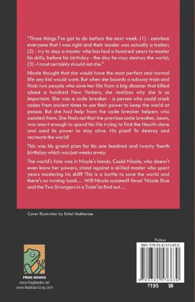 Nicole Blue and two strangers in a train