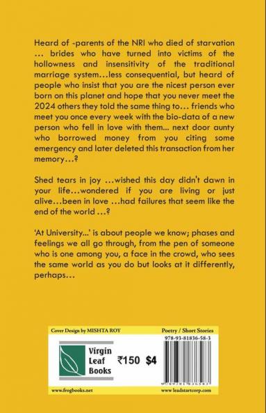 At UniversityƒAn Anthology of Selected Poems and Short Stories