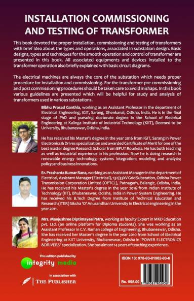 Installation Commissioning and Testing of Transformer