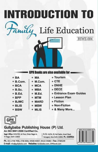 BSWE-004 Introduction to Family Life Education