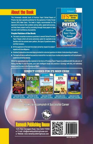 IFS: Main Exam (Physics)—Previous Years' Papers (Solved)