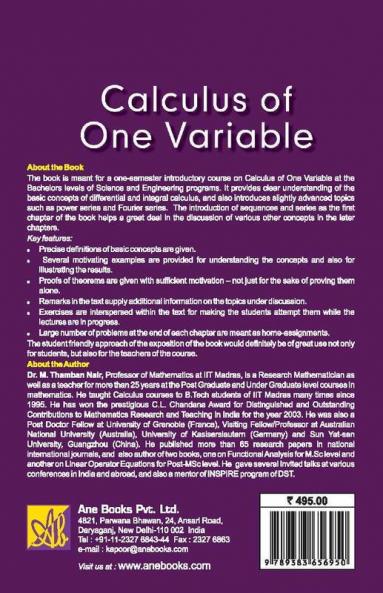 Calculus of One Variable