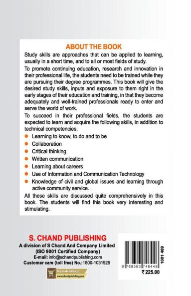 Study Skills for Professional Students in Higher Education