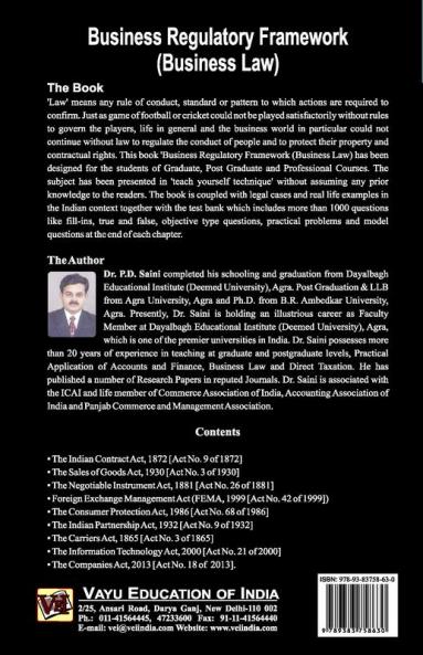 Business Regulatory Framework