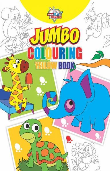 Jumbo Colouring Yellow Book for Kids | Best Gift to Children for Drawing Coloring and Painting