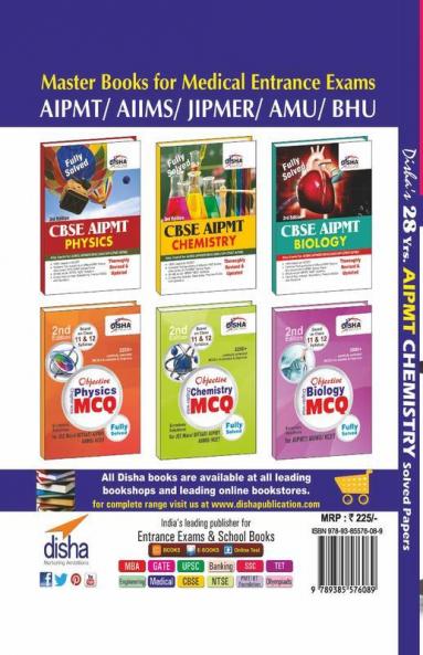 28 Years CBSE-AIPMT Topic wise Solved Papers CHEMISTRY (1988 - 2015) 10th Edition
