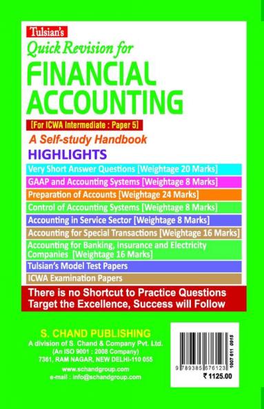 QUICK REVISION FOR FINANCIAL ACCOUNTING FOR ICWA PAPER V
