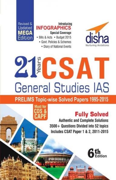 21 Years CSAT General Studies IAS Prelims Topic-wise Solved Papers (1995-2015) 6th Edition