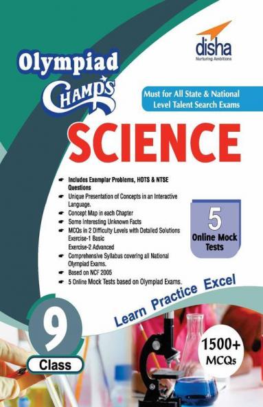 Olympiad Champs Science - Class 9 with 5 Mock Online Olympiad Tests