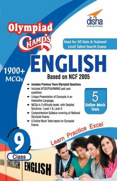 Olympiad Champs English - Class 9 with 5 Mock Online Olympiad Tests