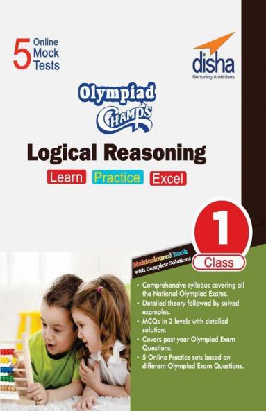 Olympiad Champs Logical Reasoning Workbook Class 1 with 5 Mock Online Olympiad Tests
