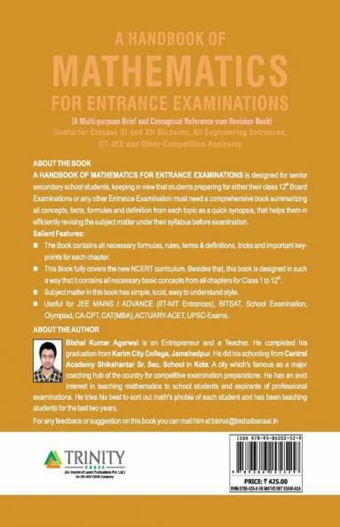 A Handbook of Mathematics for Entrance Examinations