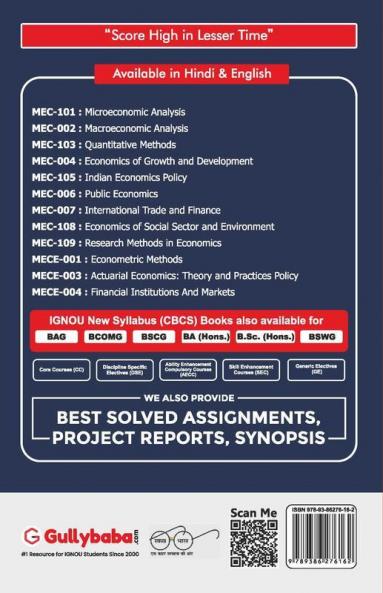 MEC-09/MEC-109 Research Methods in Economics