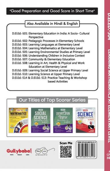 D.El.Ed.-504 Learning Mathematics at Elementary Level