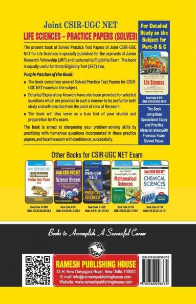 Joint CSIR-UGC NET: Life Sciences - Practice Test Papers (Solved)