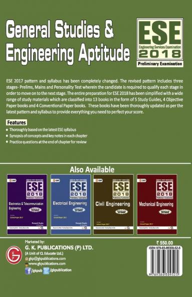 ESE 2018 Paper I General Studies & Engineering Aptitude Guide
