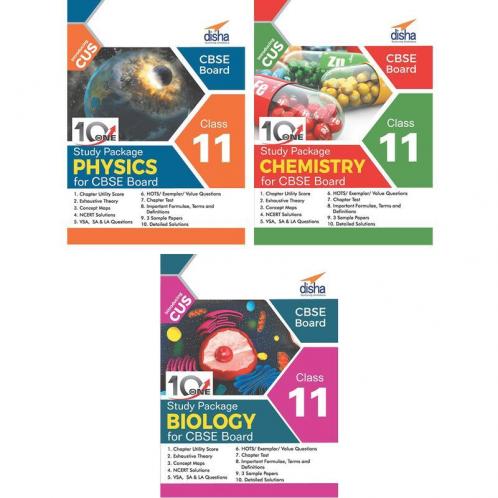 Combo 10 in One Study Package for CBSE Physics Chemistry & Biology Class 11 with 9 Sample Papers