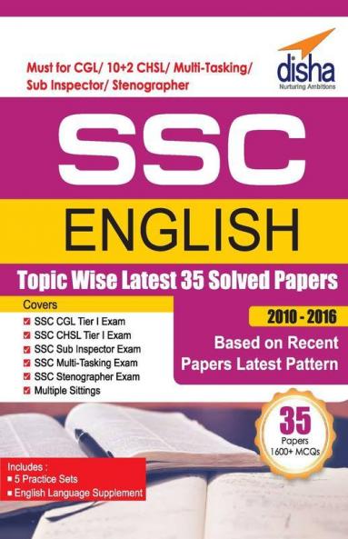 SSC English Topic-wise LATEST 35 Solved Papers (2010-2016)