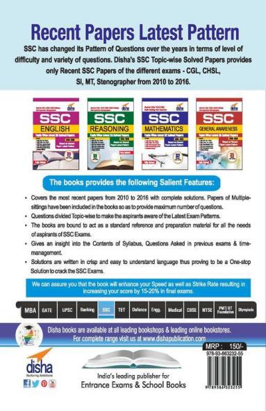 SSC English Topic-wise LATEST 35 Solved Papers (2010-2016)