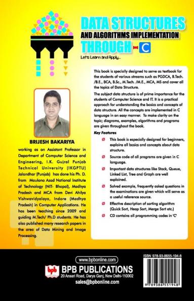Data Structures and Algorithms Implementation through C