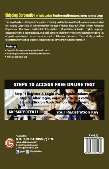 SCI Shipping Corporation of India Limited Trainee Electrical Officer Recruitment Examination