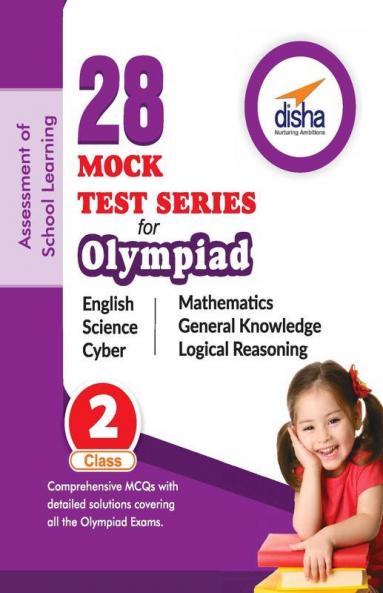28 Mock Test Series for Olympiads Class 2 Science Mathematics English Logical Reasoning GK & Cyber