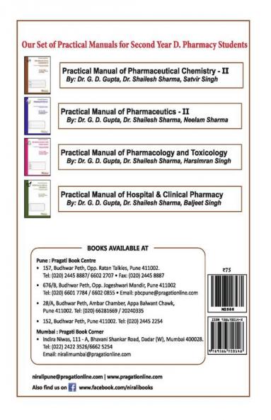 Practical Manual of Pharmaceutical Chemistry-II