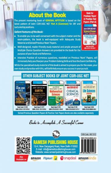 Joint CSIR-UGC NET/JRF : General Aptitude (Part-A) Common Exam Guide