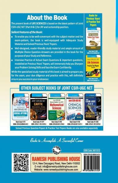 Joint CSIR-UGC-NET/JRF : Life Sciences (Part B & C) Exam Guide