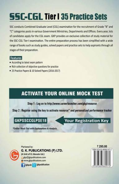 SSC - CGL Combined Graduate Level Tier I - 35 Practice Papers 2018