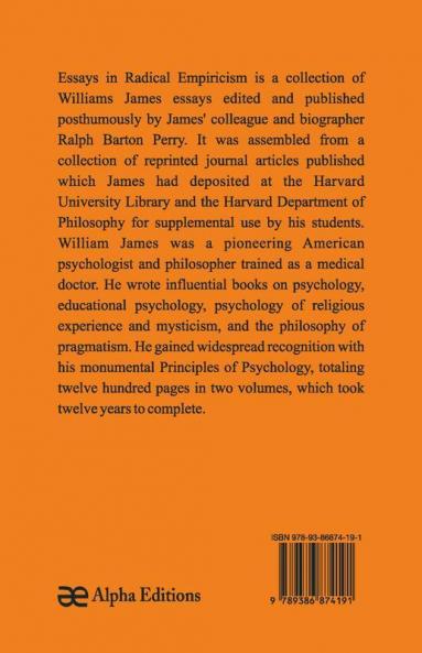 Essays in Radical Empiricism