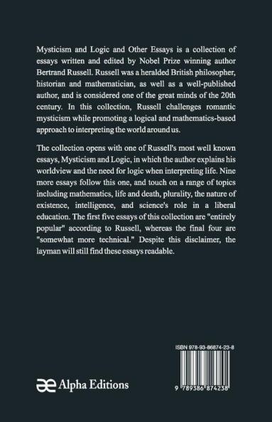 Mysticism And Logic And Other Essays