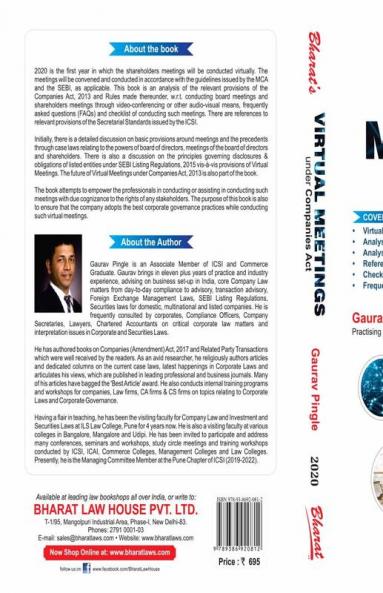 VIRTUAL MEETINGS under Companies Act 2013