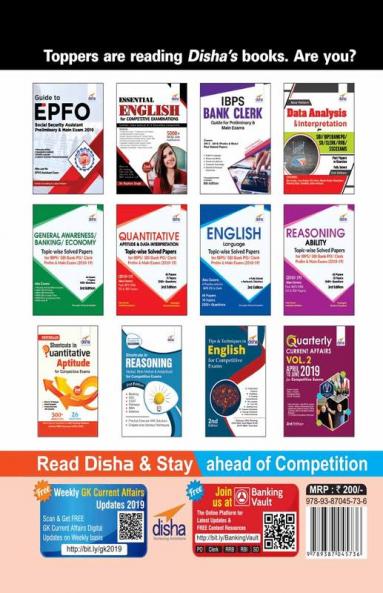 15 Practice Sets for EPFO Social Security Assistant Mains Exam 2019 with 3 Online Tests