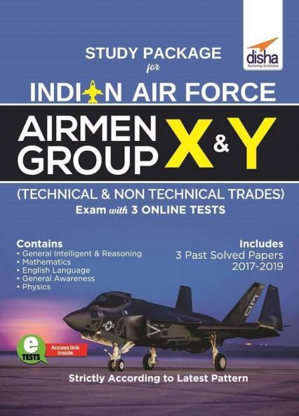 Study Package for Indian Air Force Airmen Group X & Y (Technical & Non Technical Trades) Exam with 3 Online Sets