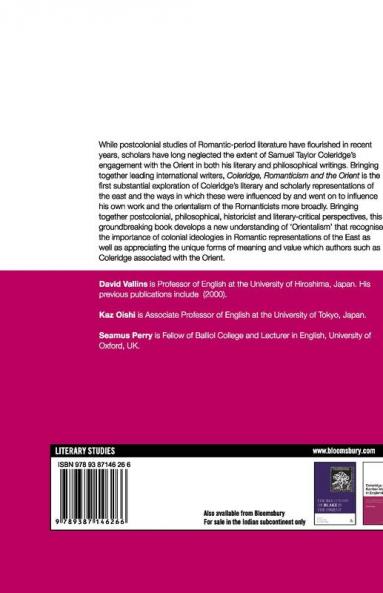 Coleridge Romanticism and the Orient: Cultural Negotiations