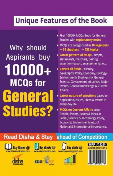 10000+ Objective MCQs with Explanatory Notes for General Studies UPSC/ State PCS/ SSC/ Banking/ Railways/ Defence