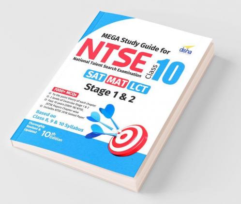 MEGA Study Guide for NTSE (SAT MAT & LCT) Class 10 Stage 1 & 2 - 10th Edition