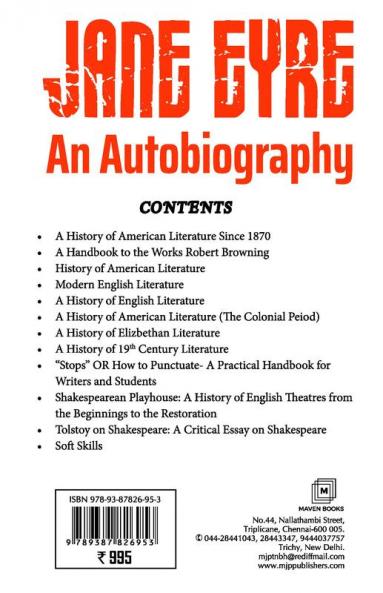JANE EYRE AN AUTOBIOGRAPHY