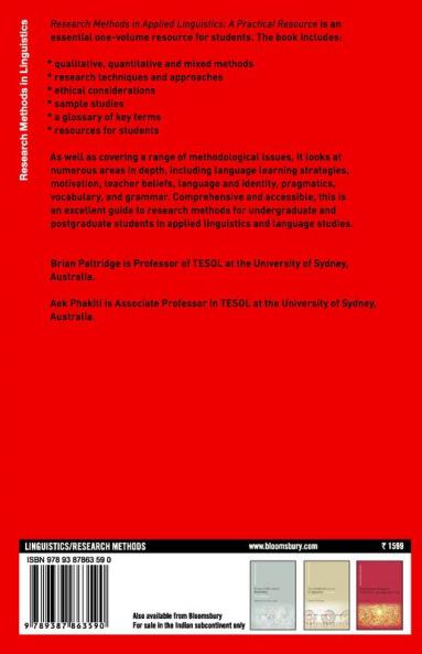 Research Methods in Applied Linguistics: A Practical Resource