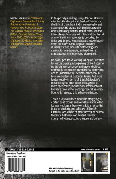 The Constitution of English Literature: The State the Nation and the Canon