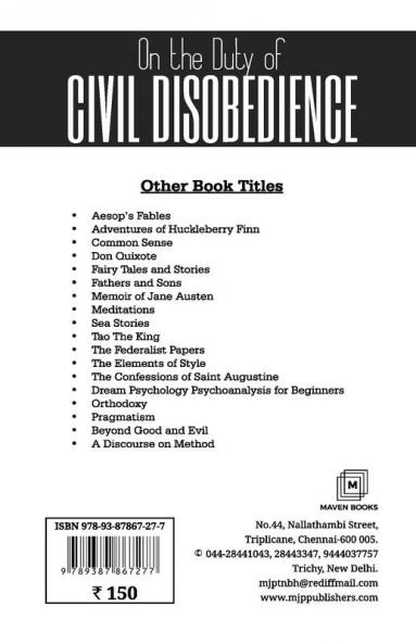 ON THE DUTY OF CIVIL DISOBEDIENCE