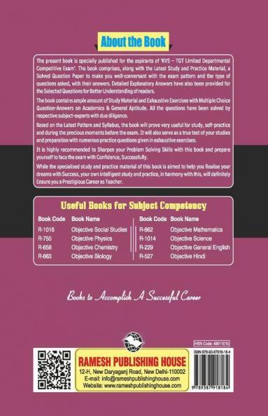 KVS: TGT Limited Departmental Competitive Exam (LDCE) Part I & Part II