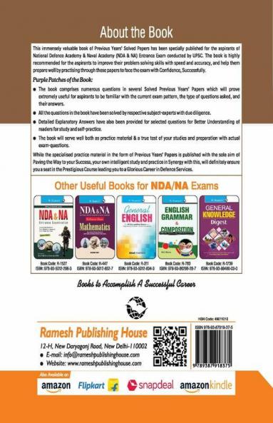 NDA & NA Entrance Examination: Previous Years Papers (Solved) (Big Size)
