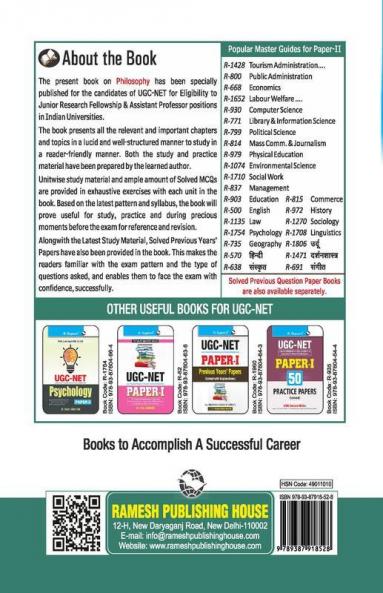 NTA-UGC-NET/JRF : Philosophy (Paper-II) Exam Guide