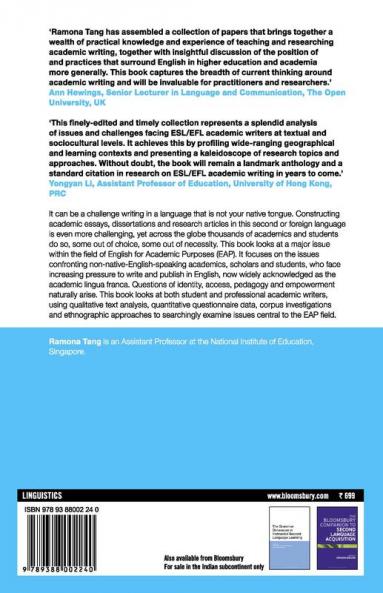 Academic Writing in a Second or Foreign Language: Issues and Challenges Facing ESL/EFL Academic Writers in Higher Education Contexts