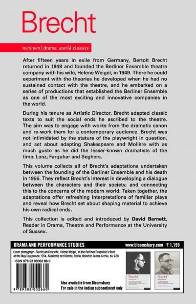 Berliner Ensemble Adaptations: The Tutor; Coriolanus; The Trial of Joan of Arc at Rouen 1431; Don Juan; Trumpets and Drums